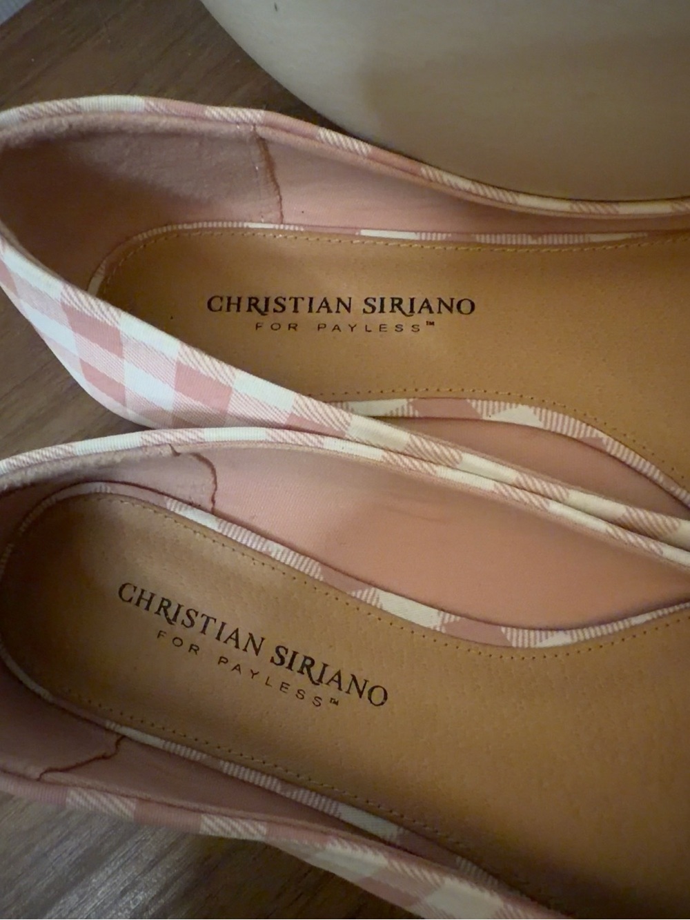 Christian Siriano for Payless Pink Gingham Pointed Toe Ballet Flats 8.5 - Picture 5 of 8